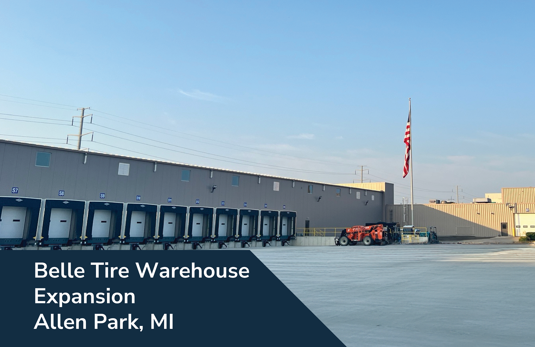 An expansion to Belle Tire's existing warehouse