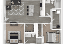 Lofts@128 Hastings MI 2 bedroom floor plan